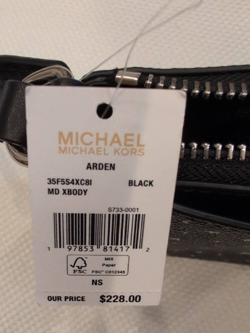 Michael Kors Black Star Print Crossbody Handbag - Picture 6 of 8